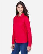 CORE365 78192 - Women's Pinnacle Performance Long Sleeve Pique Polo - Classic Red