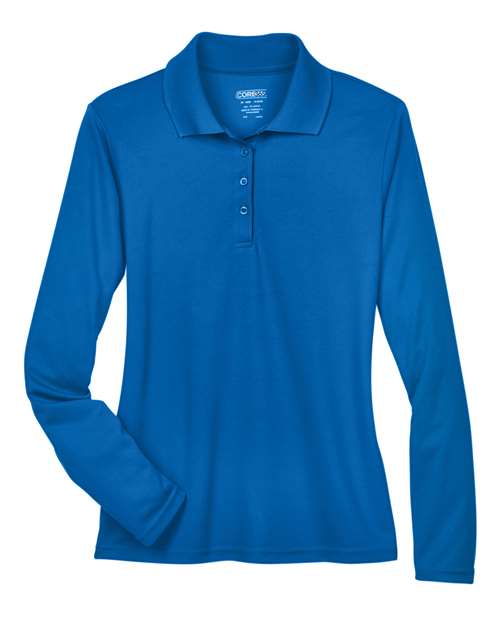CORE365 78192 - Women's Pinnacle Performance Long Sleeve Pique Polo - True Royal