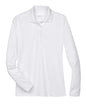 CORE365 78192 - Women's Pinnacle Performance Long Sleeve Pique Polo - White