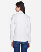 CORE365 78192 - Women's Pinnacle Performance Long Sleeve Pique Polo - White