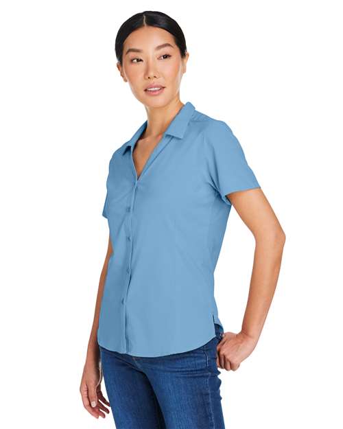 CORE365 CE510W - Women's Ultra UVP Marina Shirt - Columbia Blue