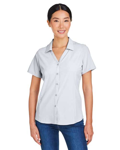 CORE365 CE510W - Women's Ultra UVP Marina Shirt - Platinum