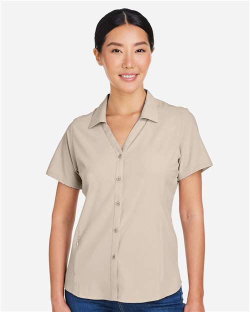 CORE365 CE510W - Women's Ultra UVP Marina Shirt - Stone