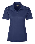 CORE365 78181R — Women's Radiant Performance Piqué Polo with Reflective Piping — Classic Navy (flat)