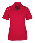 CORE365 78181R — Women's Radiant Performance Piqué Polo with Reflective Piping — Classic Red (flat)