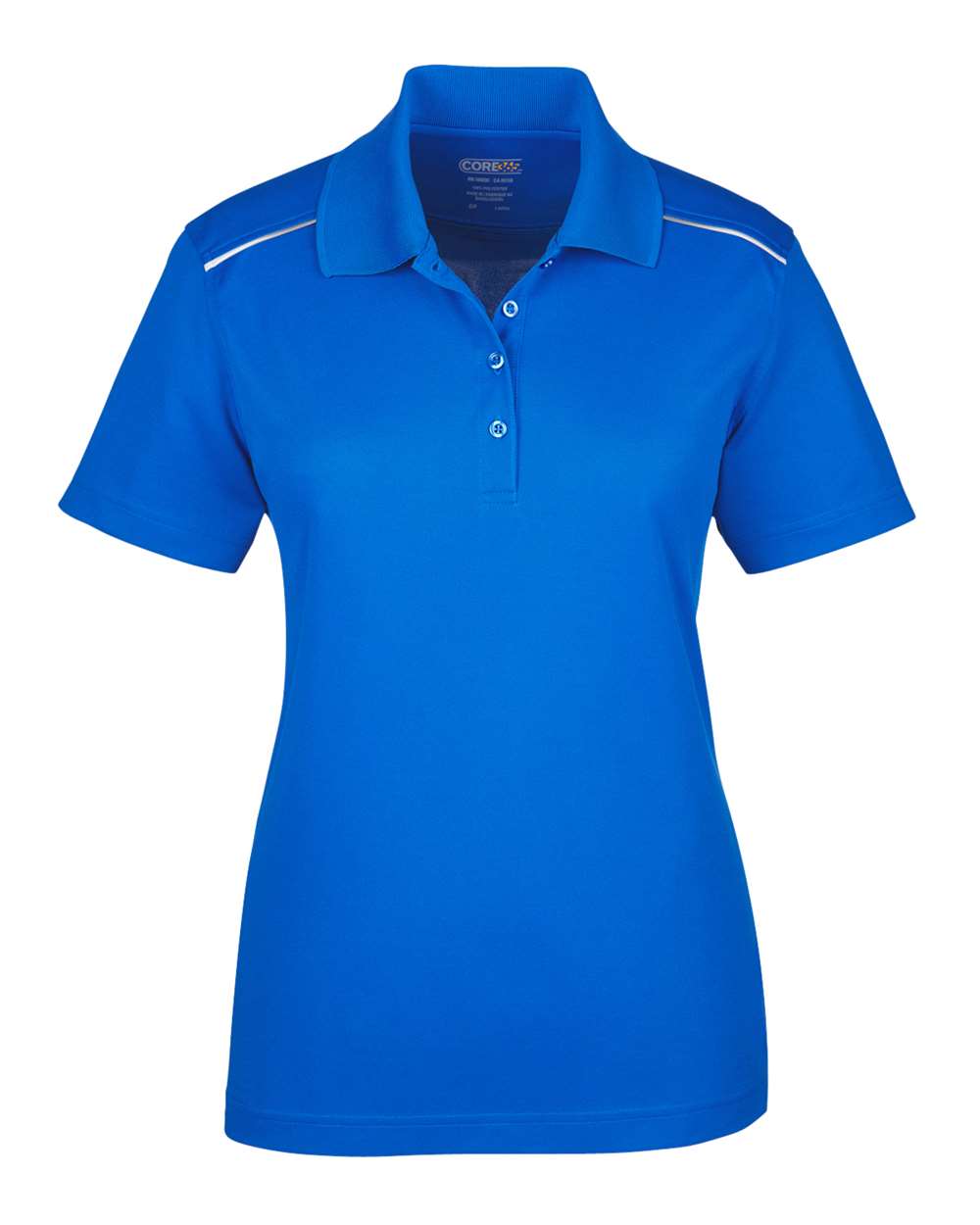 CORE365 78181R — Women's Radiant Performance Piqué Polo with Reflective Piping — True Royal (flat)