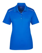 CORE365 78181R — Women's Radiant Performance Piqué Polo with Reflective Piping — True Royal (flat)