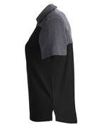 CORE365 CE112CW - Women's Fusion ChromaSoftTM Colorblock Polo - Black/ Carbon Heather