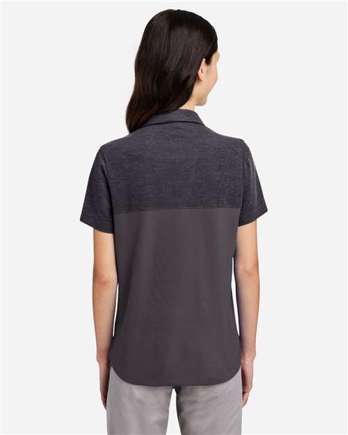 CORE365 CE112CW - Women's Fusion ChromaSoftTM Colorblock Polo - Carbon/ Carbon Heather