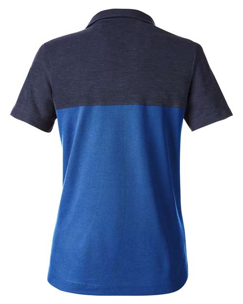 CORE365 CE112CW - Women's Fusion ChromaSoftTM Colorblock Polo - True Royal/ Classic Navy Heather
