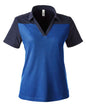 CORE365 CE112CW - Women's Fusion ChromaSoftTM Colorblock Polo - True Royal/ Classic Navy Heather