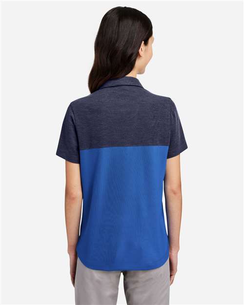 CORE365 CE112CW - Women's Fusion ChromaSoftTM Colorblock Polo - True Royal/ Classic Navy Heather