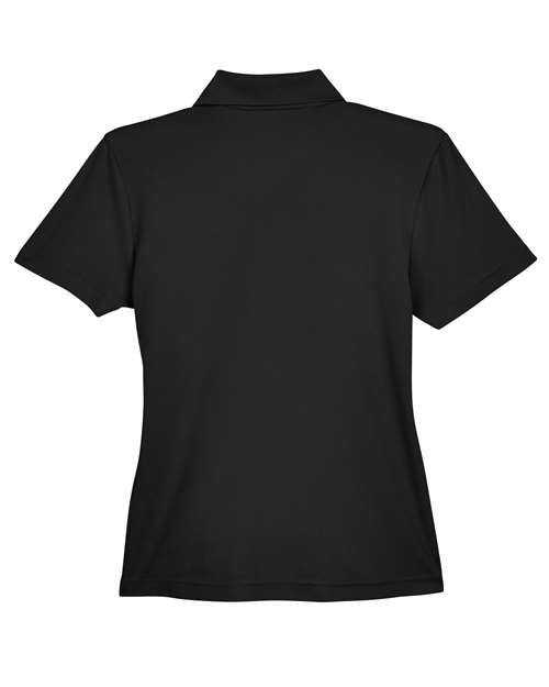 CORE365 78181P Women's Performance Pique Polo with Pocket - Black back view