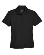 CORE365 78181P Women's Performance Pique Polo with Pocket - Black