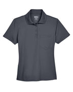 CORE365 78181P Women's Performance Pique Polo with Pocket - Carbon