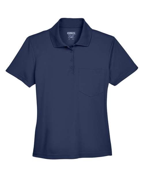 CORE365 78181P Women's Performance Pique Polo with Pocket - Classic Navy