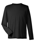 CORE365 CE111L - Unisex Fusion ChromaSoftTM Performance Long Sleeve T-Shirt - Black