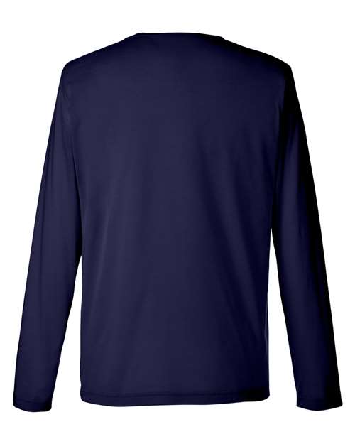 CORE365 CE111L - Unisex Fusion ChromaSoftTM Performance Long Sleeve T-Shirt - Classic Navy