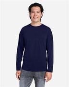 CORE365 CE111L - Unisex Fusion ChromaSoftTM Performance Long Sleeve T-Shirt - Classic Navy