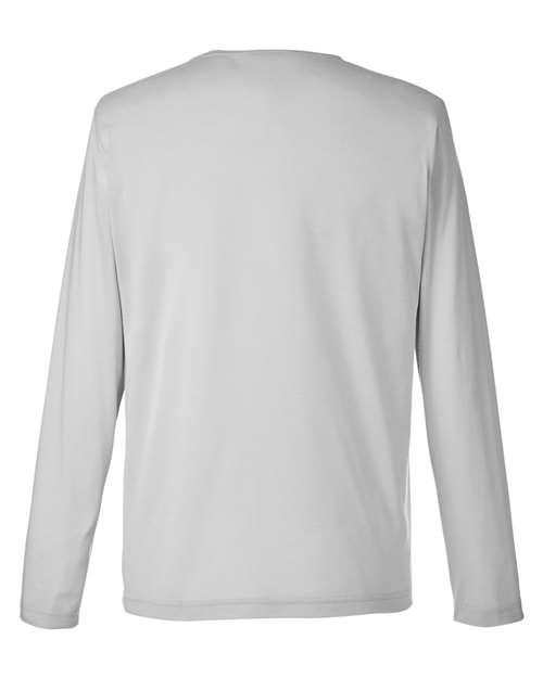 CORE365 CE111L - Unisex Fusion ChromaSoftTM Performance Long Sleeve T-Shirt - Platinum