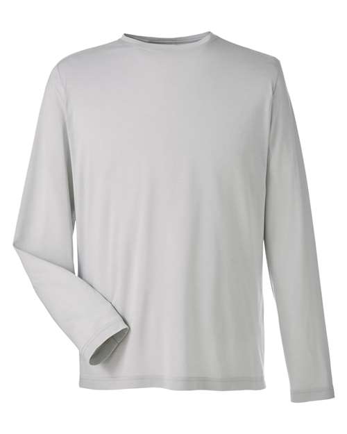 CORE365 CE111L - Unisex Fusion ChromaSoftTM Performance Long Sleeve T-Shirt - Platinum