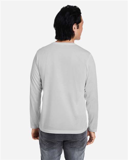 CORE365 CE111L - Unisex Fusion ChromaSoftTM Performance Long Sleeve T-Shirt - Platinum