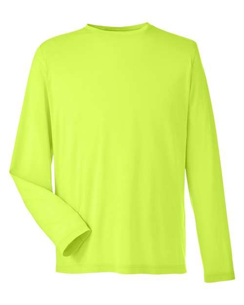 CORE365 CE111L - Unisex Fusion ChromaSoftTM Performance Long Sleeve T-Shirt - Safety Yellow