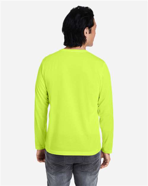 CORE365 CE111L - Unisex Fusion ChromaSoftTM Performance Long Sleeve T-Shirt - Safety Yellow