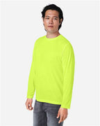 CORE365 CE111L - Unisex Fusion ChromaSoftTM Performance Long Sleeve T-Shirt - Safety Yellow
