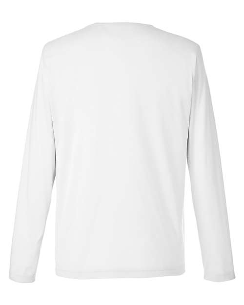 CORE365 CE111L - Unisex Fusion ChromaSoftTM Performance Long Sleeve T-Shirt - White