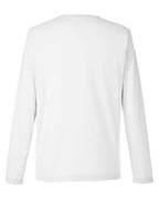 CORE365 CE111L - Unisex Fusion ChromaSoftTM Performance Long Sleeve T-Shirt - White