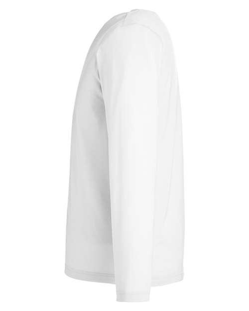 CORE365 CE111L - Unisex Fusion ChromaSoftTM Performance Long Sleeve T-Shirt - White