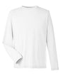 CORE365 CE111L - Unisex Fusion ChromaSoftTM Performance Long Sleeve T-Shirt - White