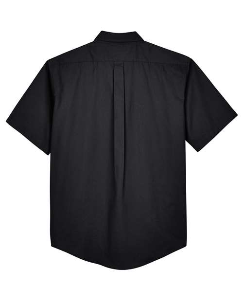 CORE365 88194 - Men's Optimum Short Sleeve Twill Dress Shirt - Black