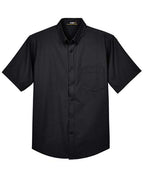 CORE365 88194 - Men's Optimum Short Sleeve Twill Dress Shirt - Black