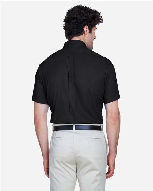 CORE365 88194 - Men's Optimum Short Sleeve Twill Dress Shirt - Black