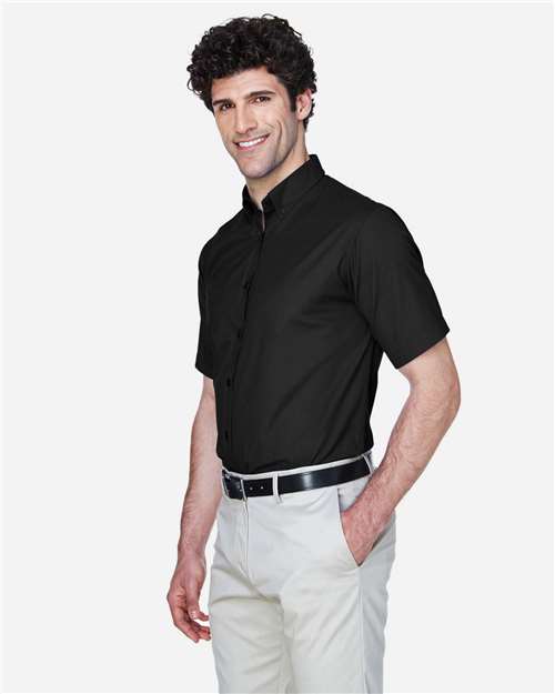 CORE365 88194 - Men's Optimum Short Sleeve Twill Dress Shirt - Black