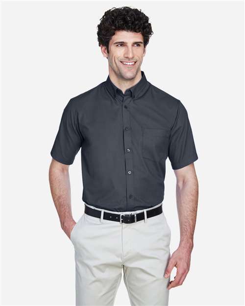 CORE365 88194 - Men's Optimum Short Sleeve Twill Dress Shirt - Carbon