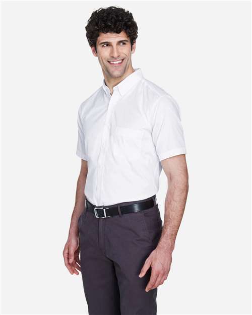 CORE365 88194 - Men's Optimum Short Sleeve Twill Dress Shirt - White