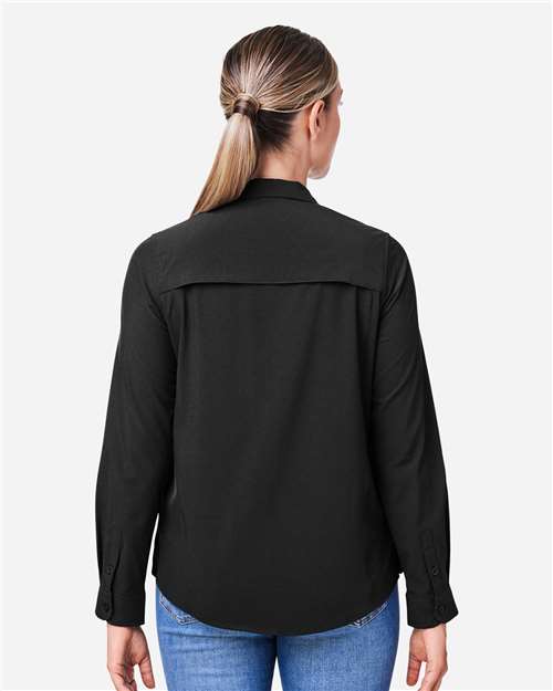 CORE365 CE510LW - Women's Ultra UVP Marina Shirt - Black