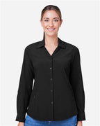 CORE365 CE510LW - Women's Ultra UVP Marina Shirt - Black