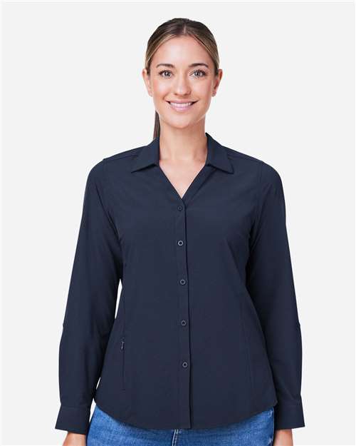 CORE365 CE510LW - Women's Ultra UVP Marina Shirt - Classic Navy