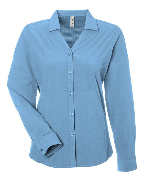 CORE365 CE510LW - Women's Ultra UVP Marina Shirt - Columbia Blue