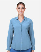 CORE365 CE510LW - Women's Ultra UVP Marina Shirt - Columbia Blue