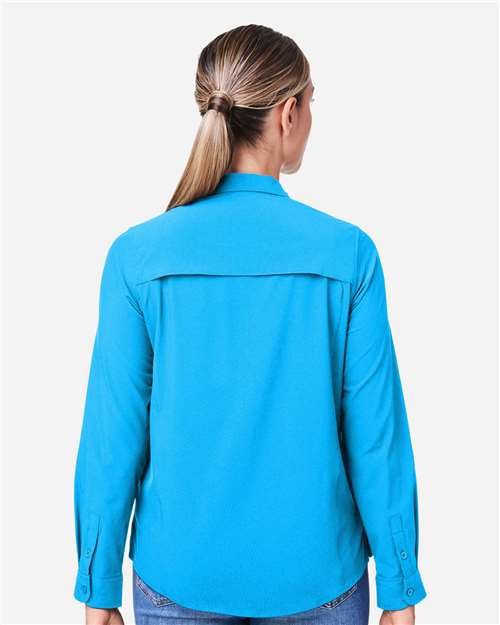 CORE365 CE510LW - Women's Ultra UVP Marina Shirt - Electric Blue