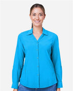 CORE365 CE510LW - Women's Ultra UVP Marina Shirt - Electric Blue