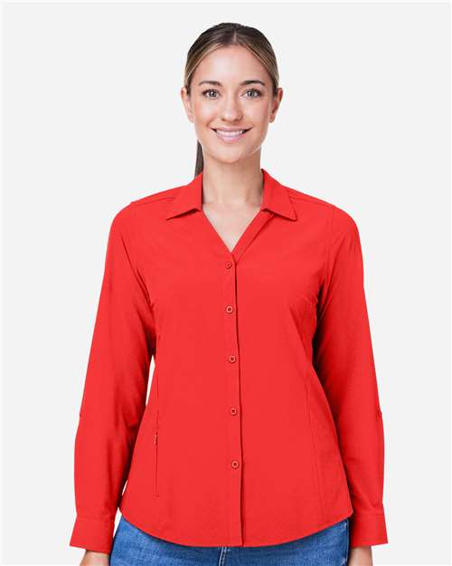 CORE365 CE510LW - Women's Ultra UVP Marina Shirt - Marina Red