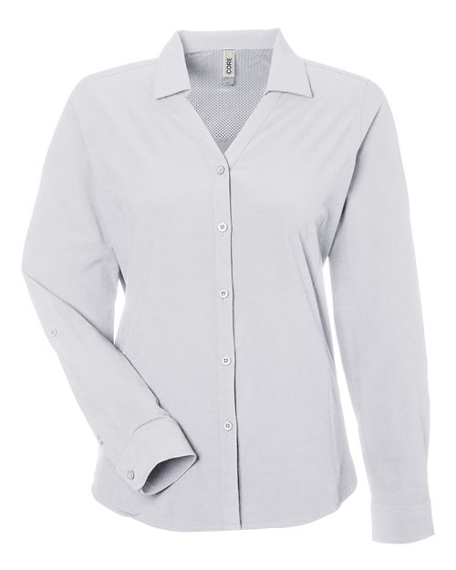 CORE365 CE510LW - Women's Ultra UVP Marina Shirt - Platinum