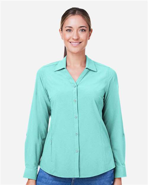 CORE365 CE510LW - Women's Ultra UVP Marina Shirt - Sea Glass
