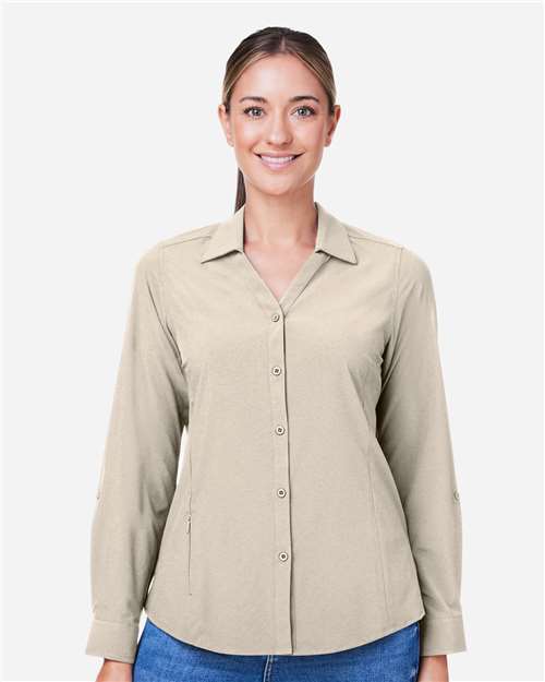 CORE365 CE510LW - Women's Ultra UVP Marina Shirt - Stone